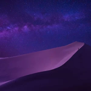 La magie des étoiles - dunes sous la voute célestre - Grain de Sable du Maroc